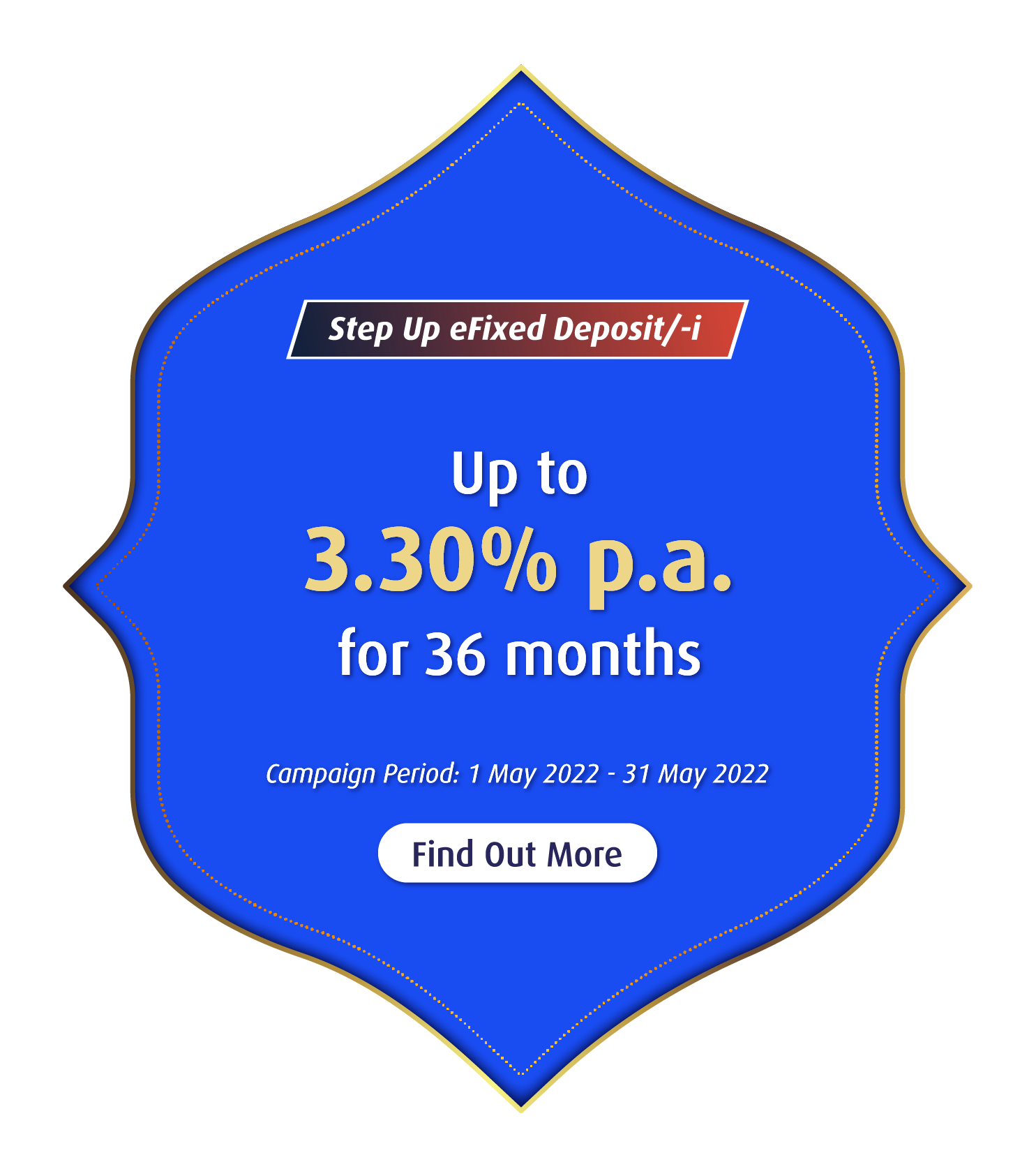 Step Up eFixed Deposit/-i Up to 3.05% p.a. for 36 months
